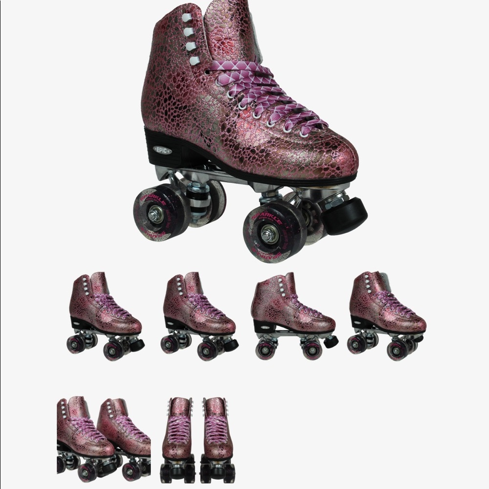 Sparkle Pink Roller Skates